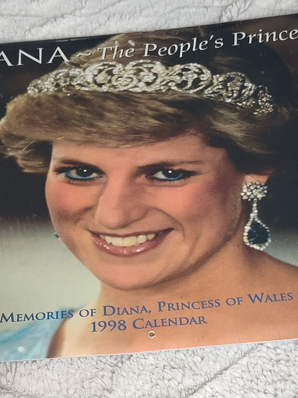 NWT & Sealed! Diana The People's Princess 1998 Calendar - Blue & Teal Cover